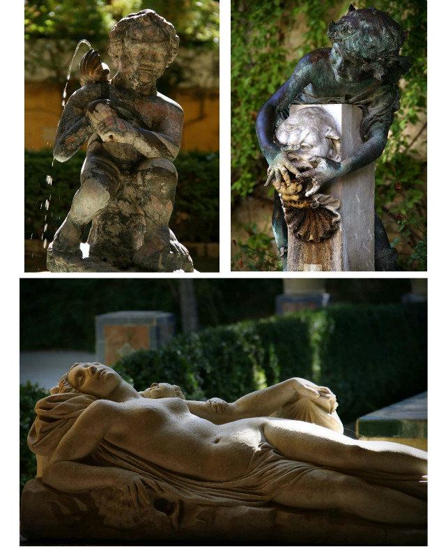 sculptures at Casa de Pilatos
