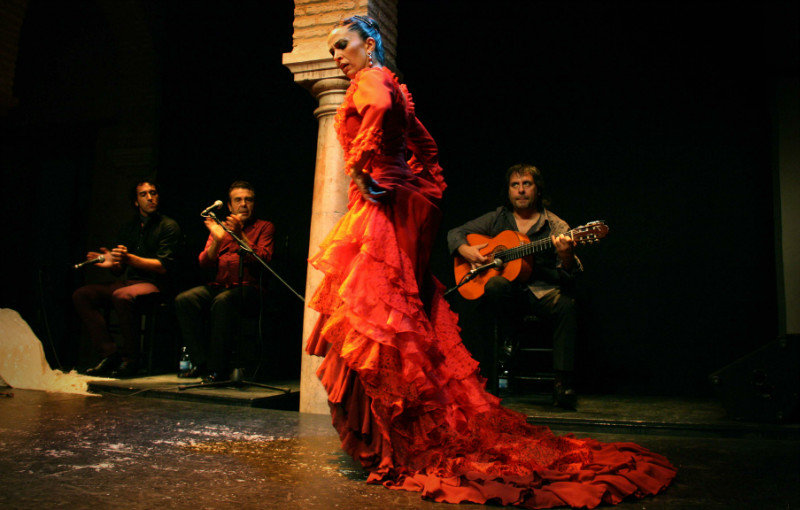 at the flamenco show