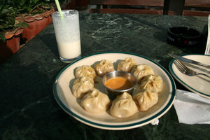 my first encunter with momos! yum!