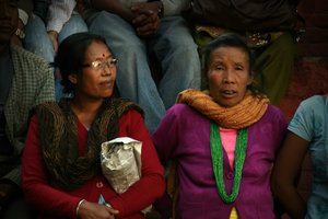 faces in the crowd in Durbar Square