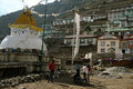 kids playing in Namche