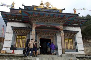 Buddhist gompa in Upper Pisang