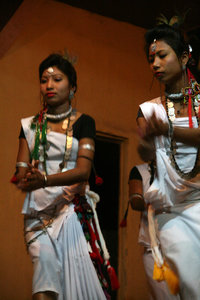 Tharu girls dancing