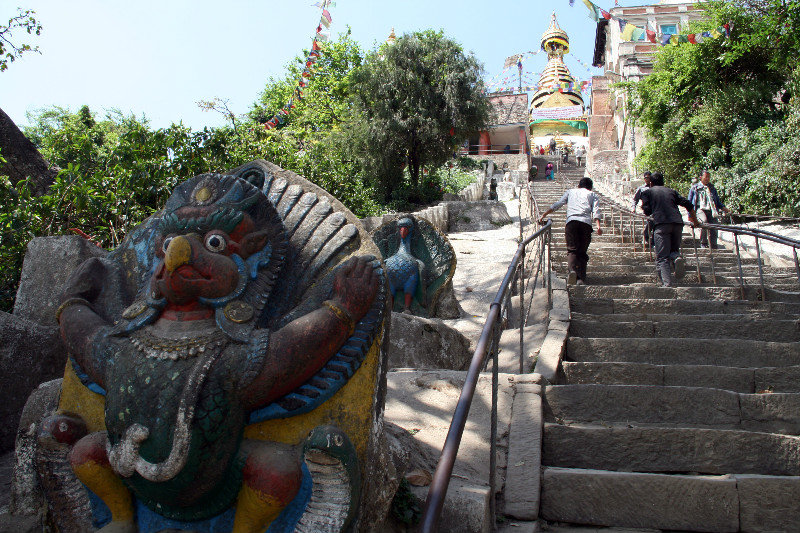 going up to Swayambhunath...
