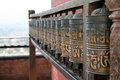 prayer wheels at Swayambhunath