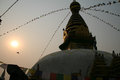 sunset at Swayambhunath