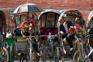 rickshaws at Durbar Square