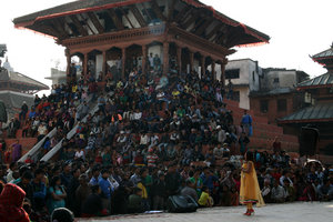 a bit of entertainment at Durbar Square