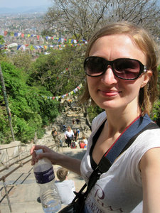 descending from Swayambhunath...