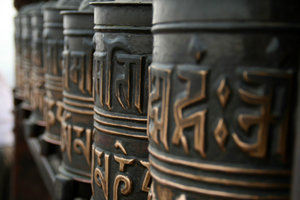 more prayer wheels at Swayambhunath...