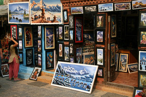 beautiful paintings for sale at Swayambhunath
