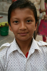 one of my new friends at Swayambhunath