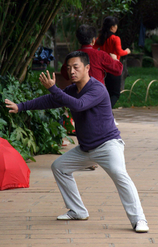 morning tai-chi in the park