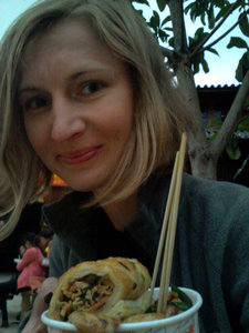 trying street food in Lijiang