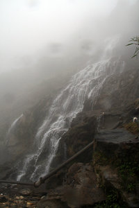 beautiful waterfall... hidden behind the clouds unfortunately...