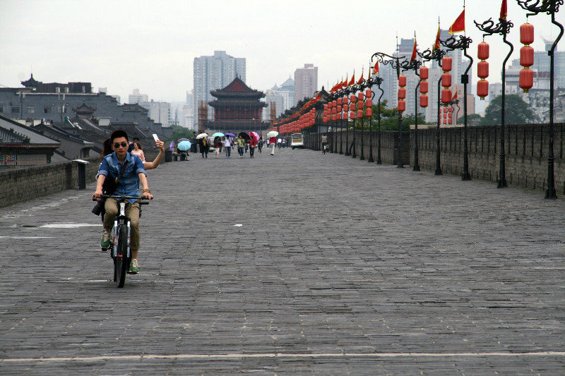 at the city wall in Xi'an