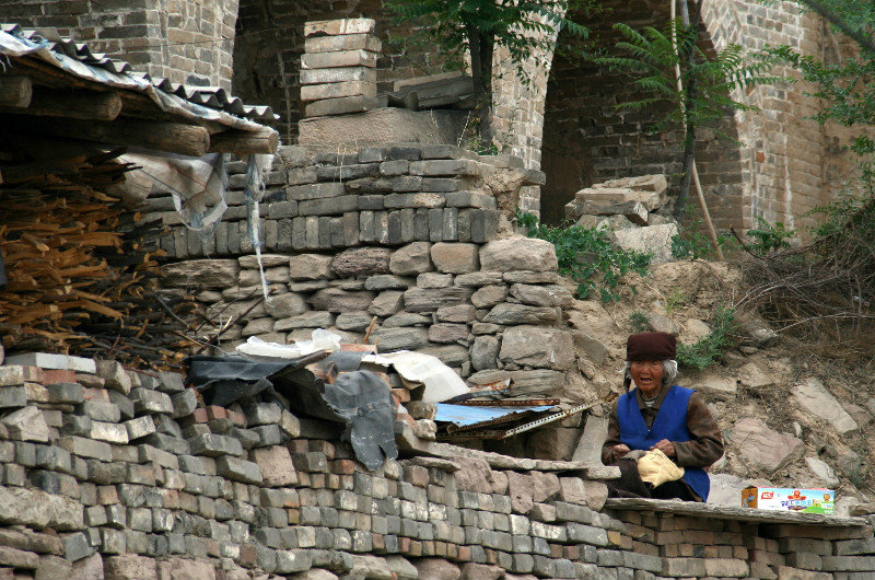 an elder woman in Lijiashan