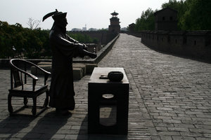 up on the city wall in Pingyao