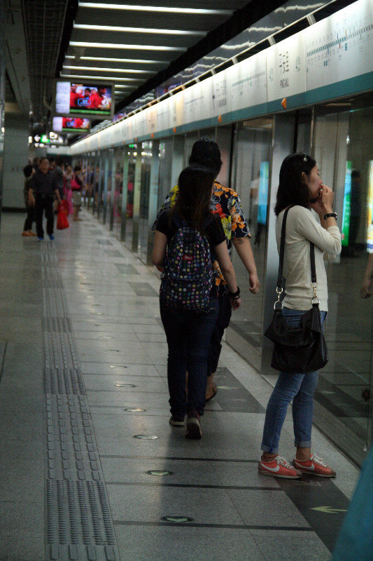catching metro in Beijing