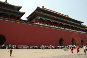 mighty walls at the Forbidden City