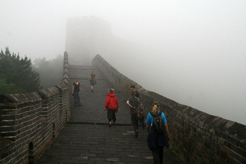 walking on the Great Wall of China...