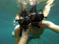 while snorkelling... :)