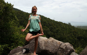 practicing yoga in Koh Phangan... ;)