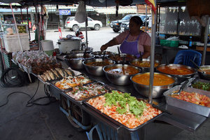 at the food market in Koh Phangan