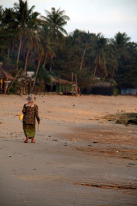 only few locals on the beach at Koh Lanta...