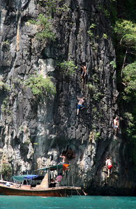 cliff diving!