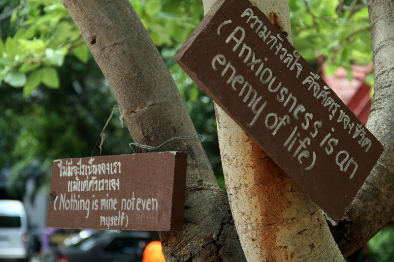 Buddhist proverbs at Chedi Luang