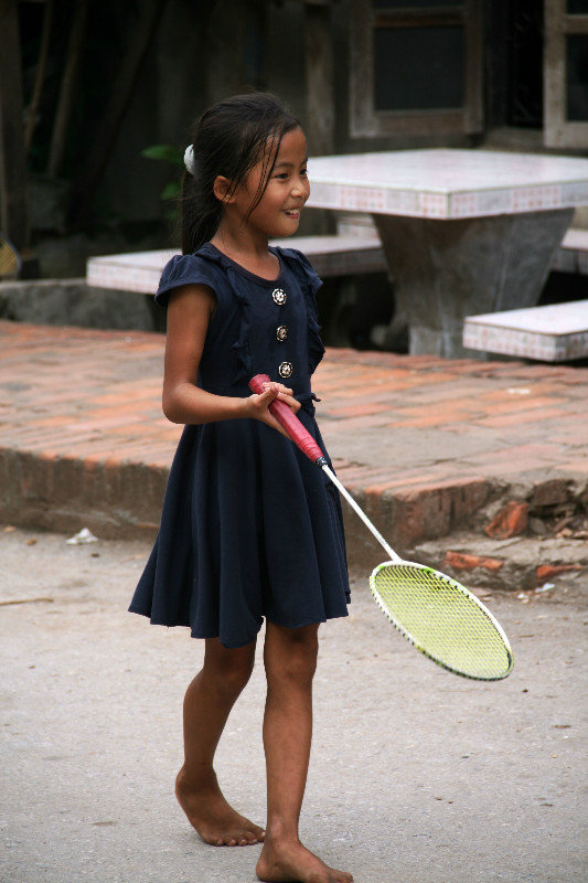 playing in the streets of Luang Prabang