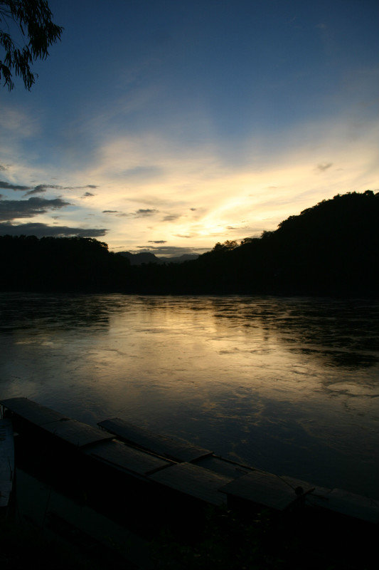 lovely sunset at the Mekong