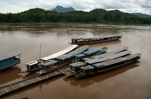 slowboats on the Mekong