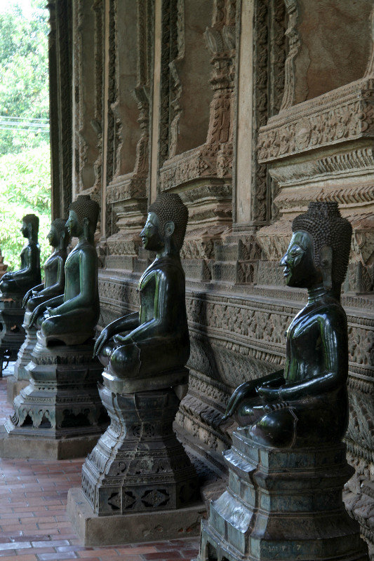 Buddha statues at Haw Pha Kaeo