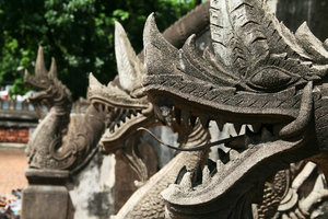 dragon stairways at Haw Pha Kaeo