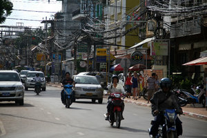 the streets of Vientiane