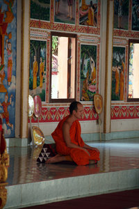 monk at one of the nearby temples