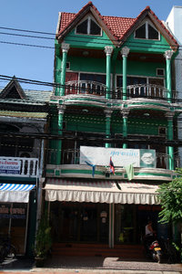 colourful buildings in Vientiane