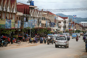 main street in Phonsavan