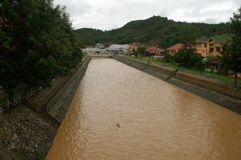 water level raising in the river in Sam Neua...