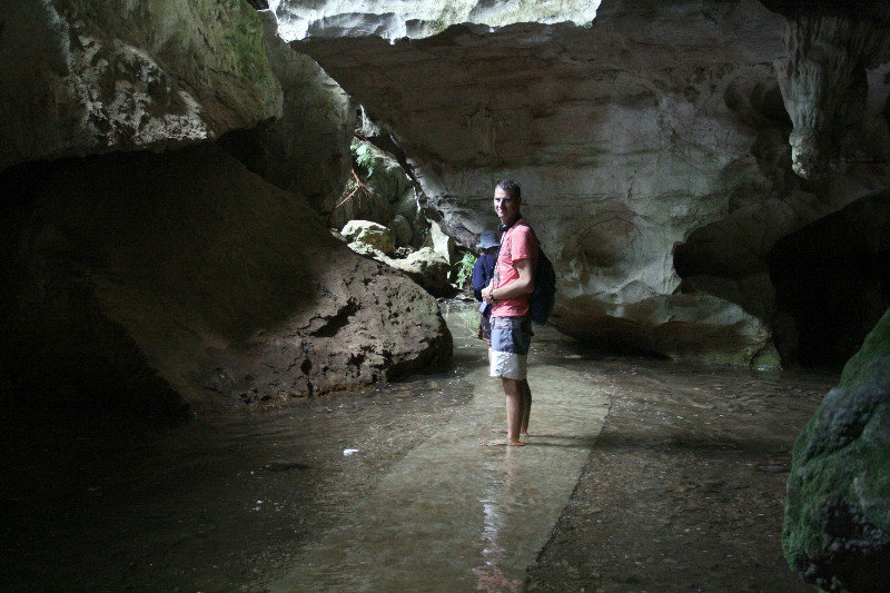 walking through the caves in Viengxai