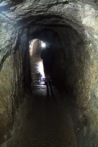 one of the tunnels in the caves