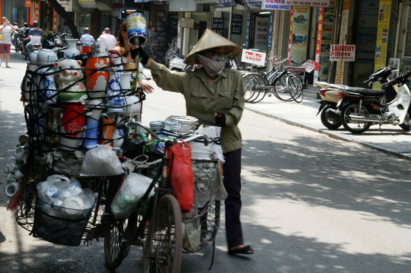 on the streets of Hanoi