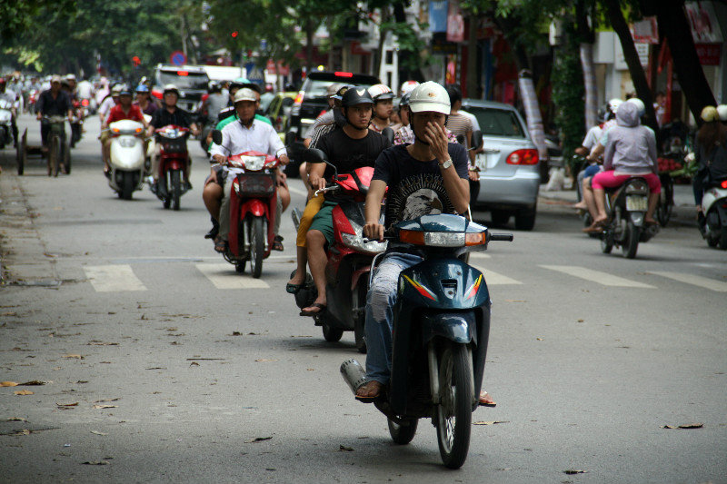 quite a few bikes in Hanoi...