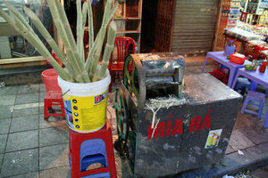 sugar cane juice for sale in Hanoi