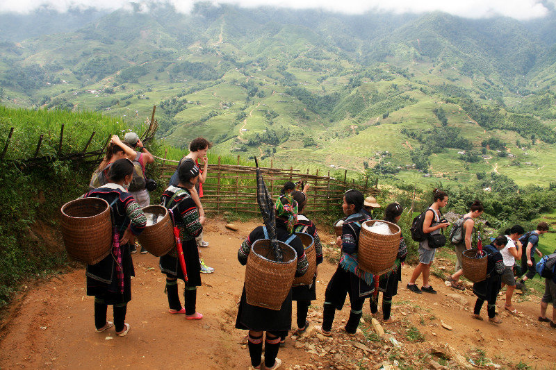 following the Hmong girls...