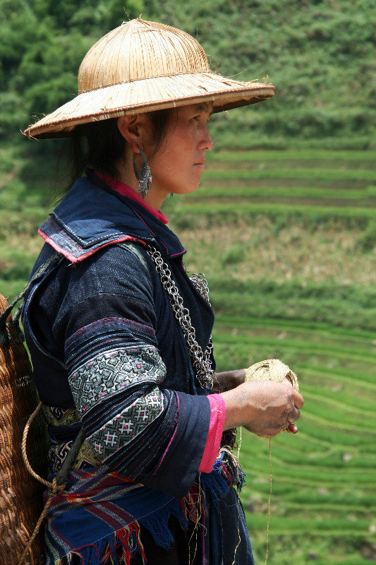 Hmong girl on the way to Lao Chai