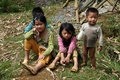 local kids on the way to Lao Chai