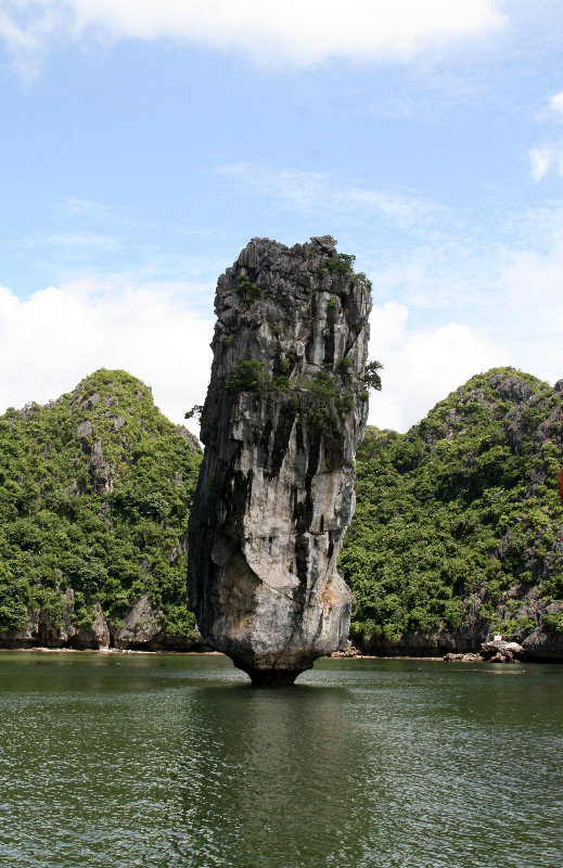 some unusual rock formations at Halong Bay